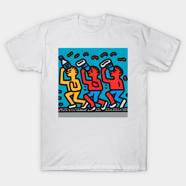 Funny Keith Haring, drink More water T-Shirt by Art ucef